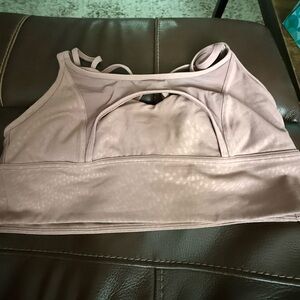 Lavender Sports Bra with Cutout Design